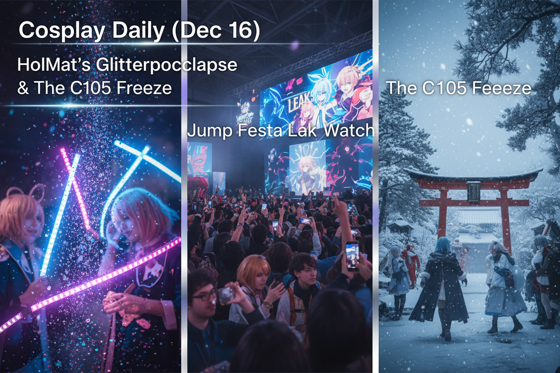 Cosplay Daily (Dec 16): HolMat’s "Glitterpocalypse," Jump Festa Leak Watch, & The C105 Freeze