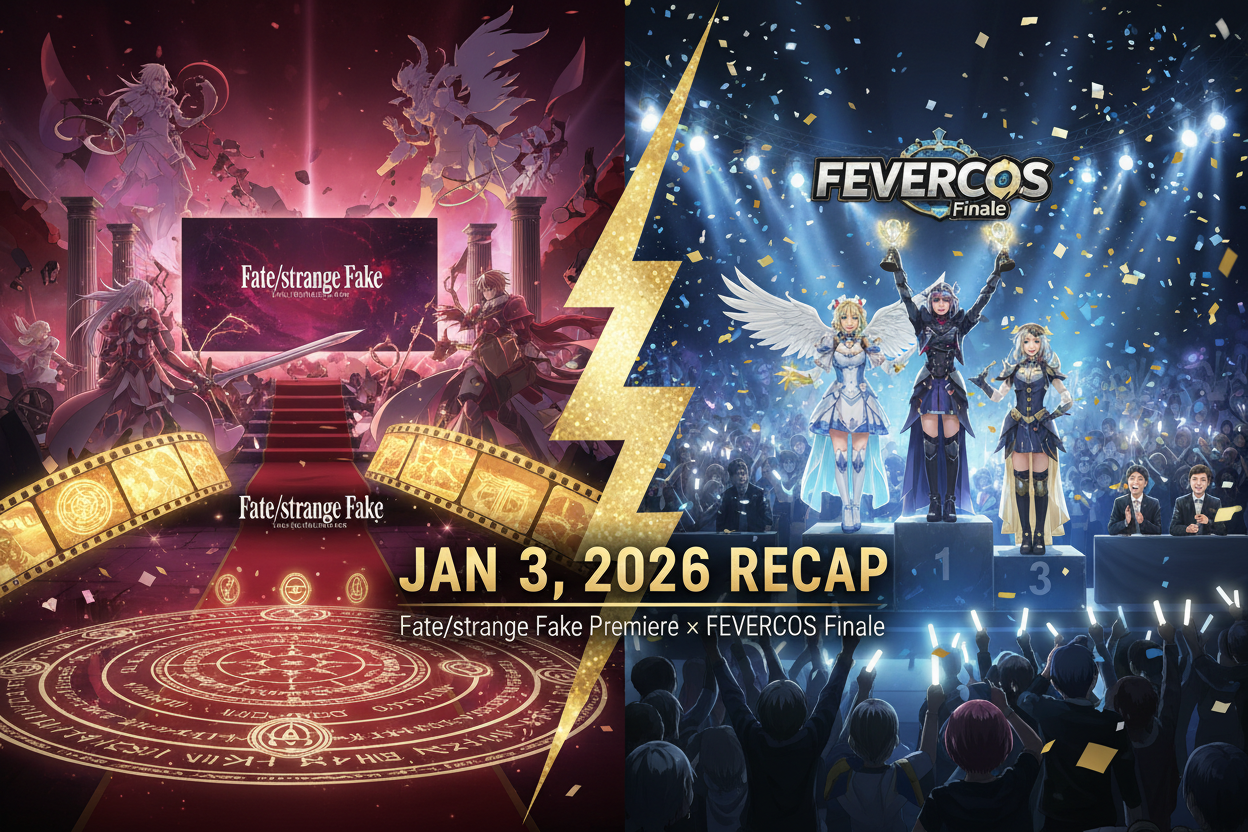 Jan 3, 2026 Anime & Cosplay Recap: Fate/strange Fake Premiere & FEVERCOS Finale
