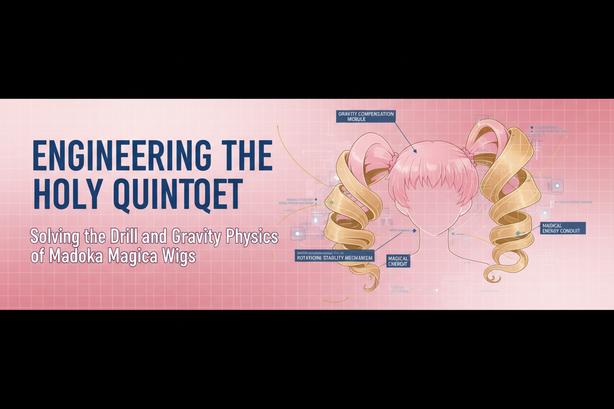 Engineering the Holy Quintet: Solving the "Drill" and "Gravity" Physics of Madoka Magica Wigs