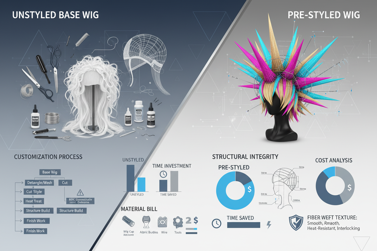 Pre-Styled vs. Unstyled Wigs: A Structural & Economic Analysis for the Serious Cosplayer