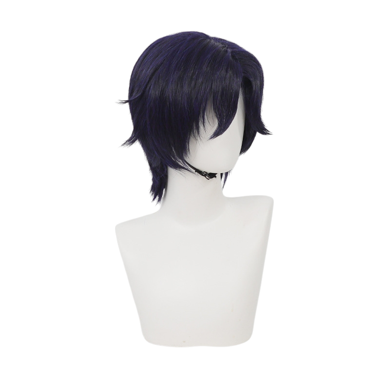 Lavender Teiming (Asahi Style) Cosplay Wig - (Deep Blue Teased Short) (FEVERCOS) kaguya-sama love is war