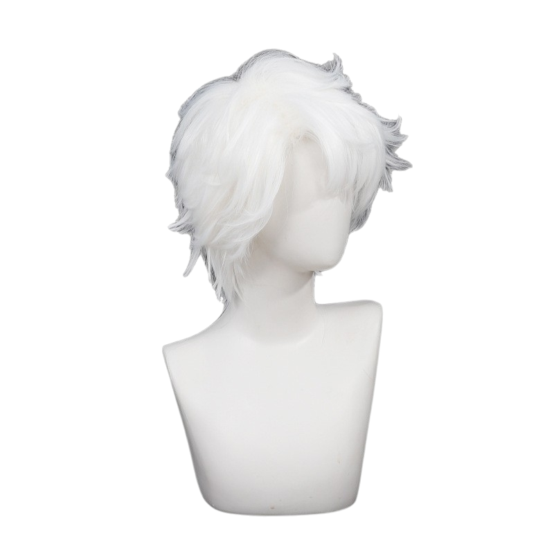 Lavender Unsei Cosplay Wig - Touken Ranbu (White Teased Short) (FEVERCOS)