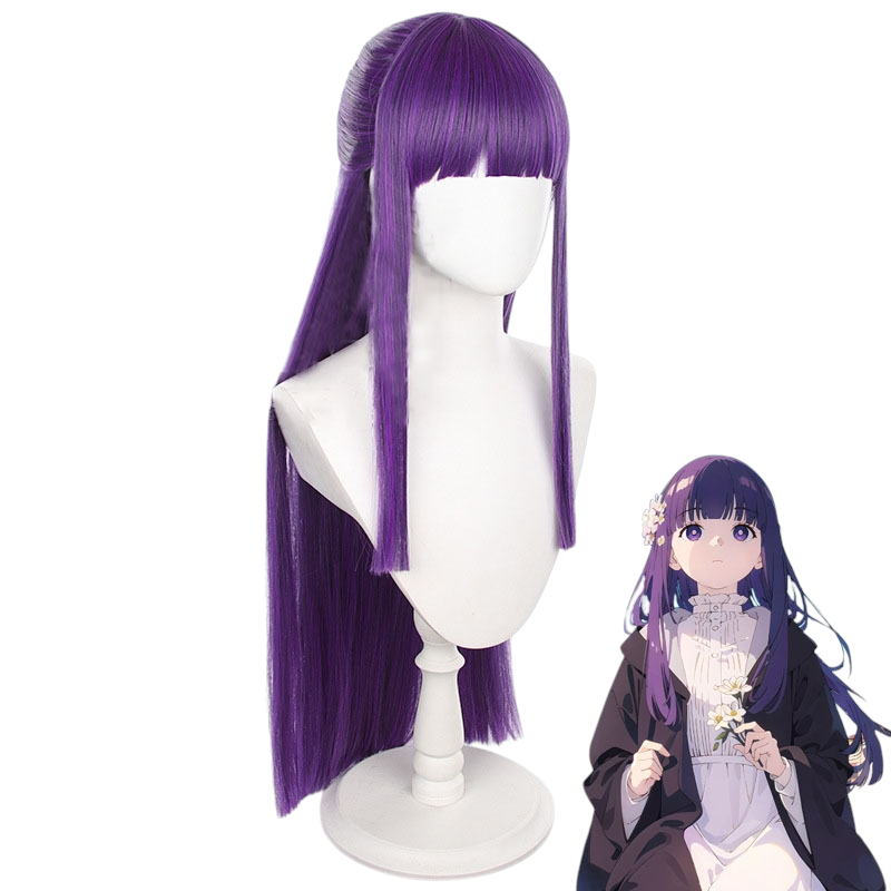 White Smoke Fern Cosplay Wig - Frieren: Beyond Journey's End (Purple Long Straight) (FEVERCOS)