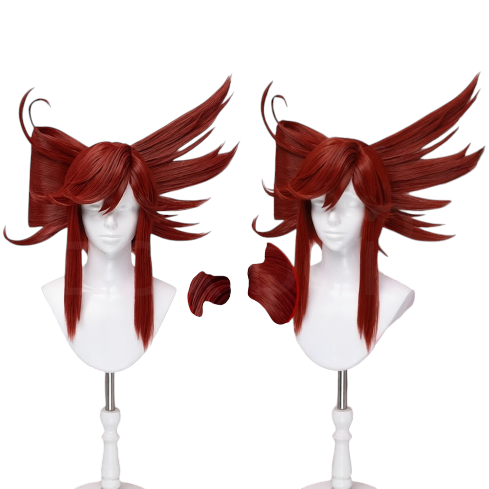 White Smoke Riyou Cosplay Wig - Gachiakuta (Red Short Scalp Styling) (FEVERCOS)
