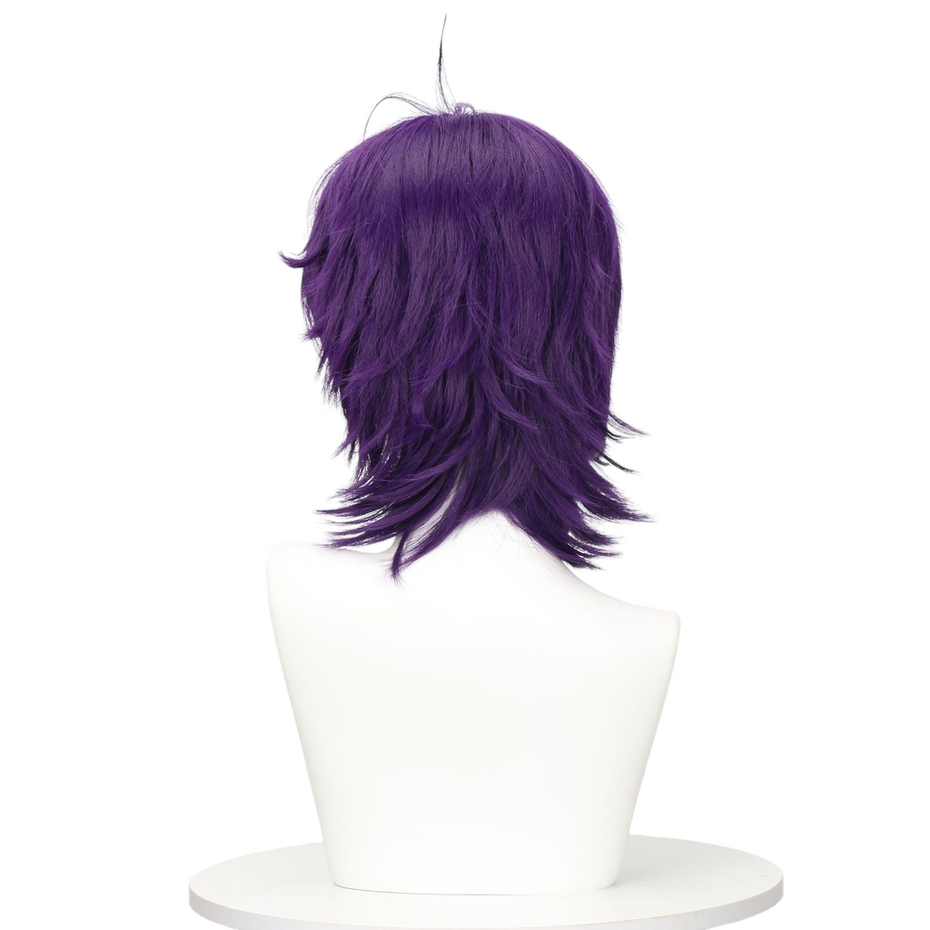 White Smoke Narancia Ghirga Cosplay Wig - JoJo's Bizarre Adventure (Purple Messy Short) (FEVERCOS)