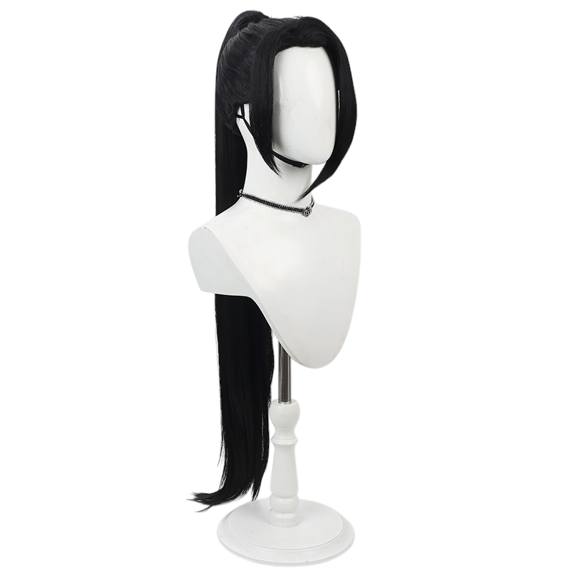 White Smoke Sage Cosplay Wig - Valorant (Black Split Ponytail) (FEVERCOS)
