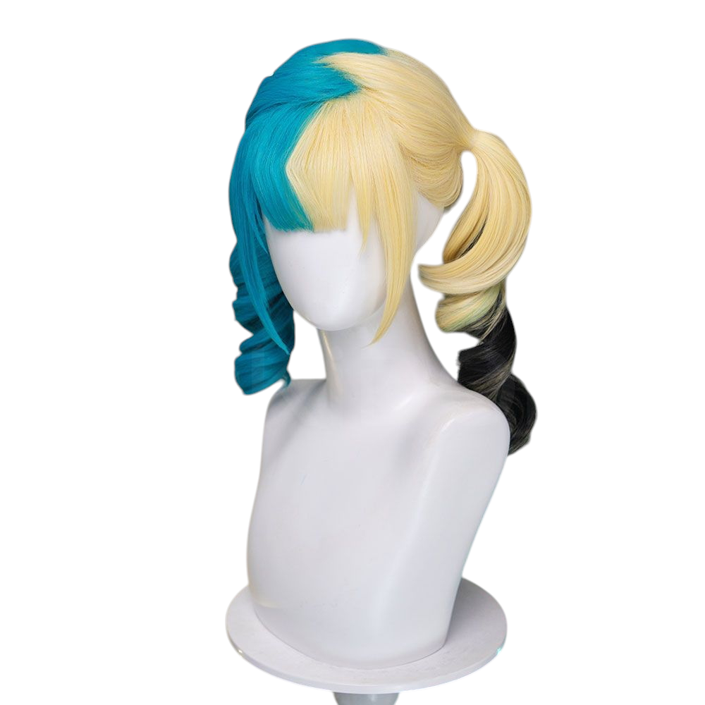 White Smoke Canari Cosplay Wig - Pokemon Legends: Z-A (Two-Tone Tied Ponytail) (FEVERCOS)