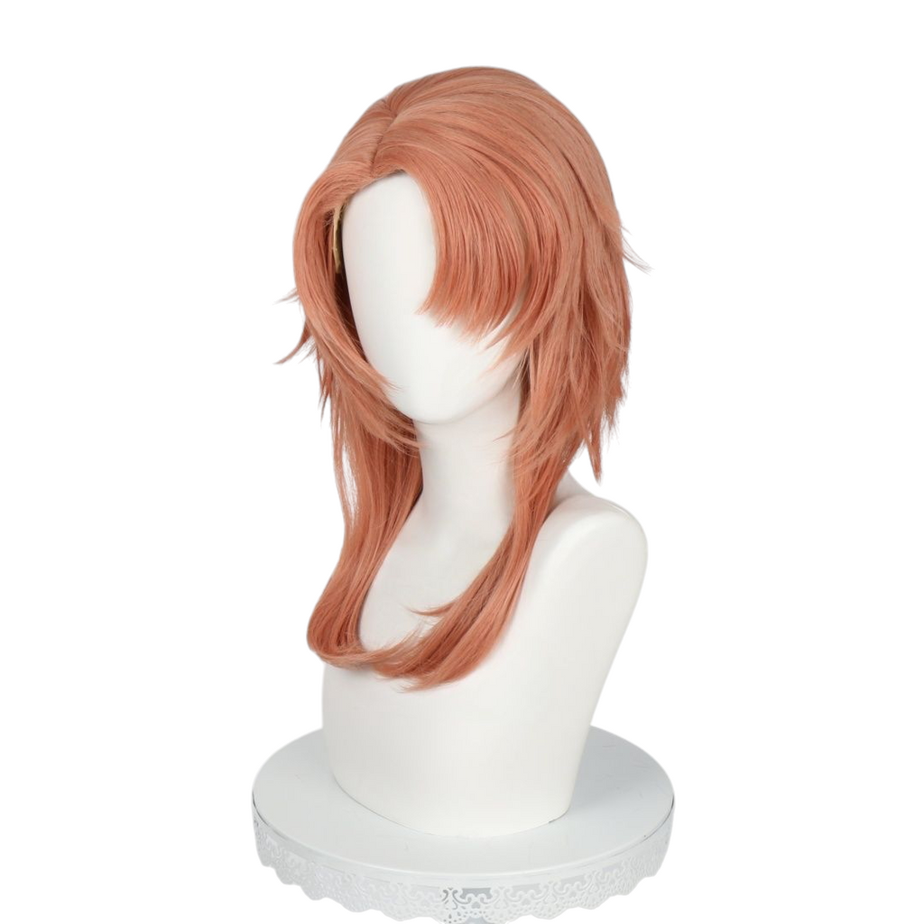 White Smoke Sabito Cosplay Wig - Demon Slayer (Orange Pink Layered Flipped Scalp) (FEVERCOS)