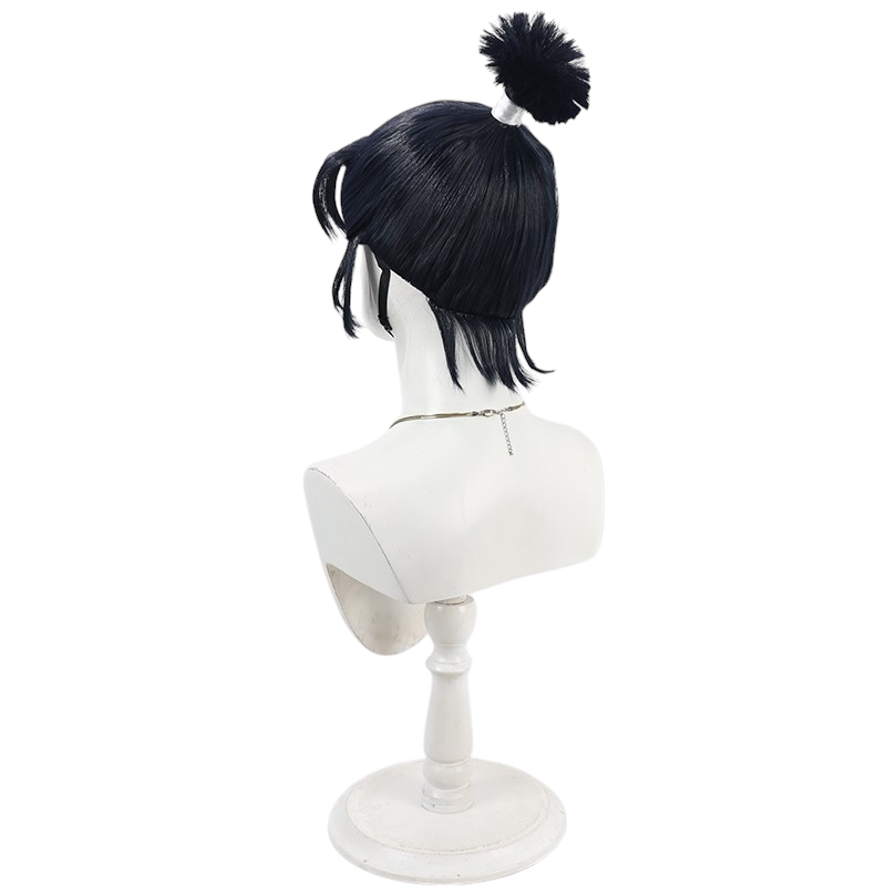 Light Gray Tomesaburo Kema Cosplay Wig - Nintama Rantaro (Black/Grey Spiky) (FEVERCOS)