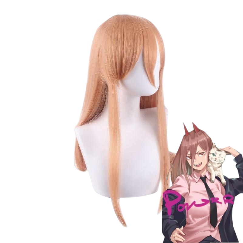White Smoke Power (Blood Devil) Cosplay Wig - Chainsaw Man (Strawberry Blonde/Pinkish) (FEVERCOS)