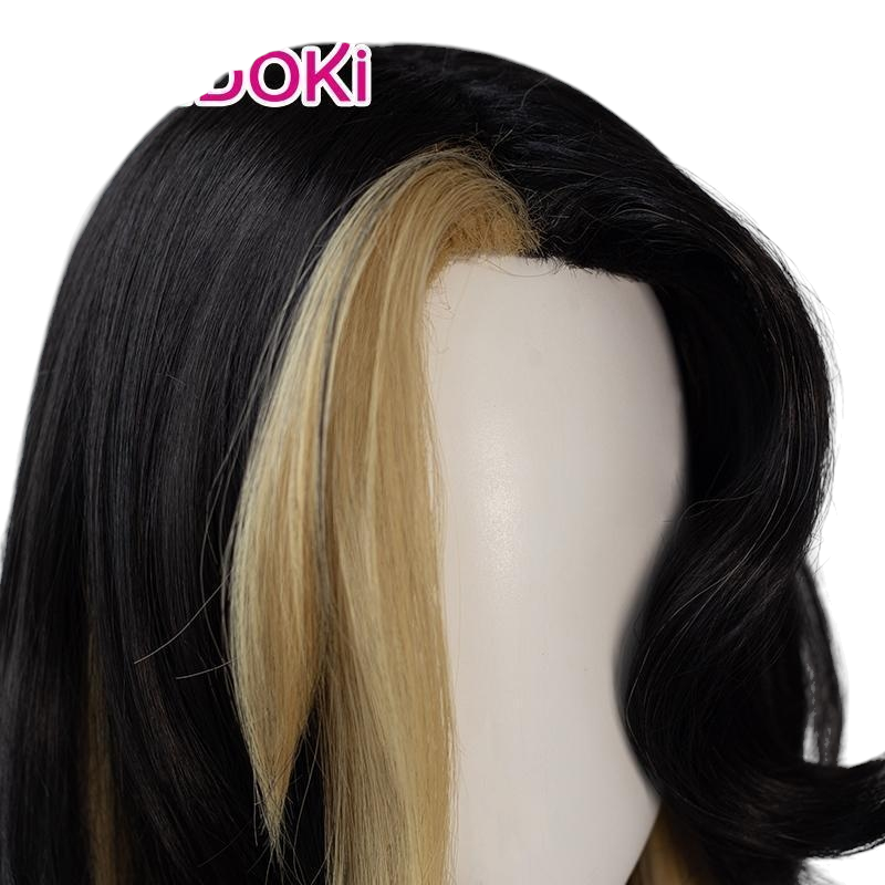 Black Ahri (Coven Ver.) Cosplay Wig - League of Legends (Black-Gold Gradient) (FEVERCOS)