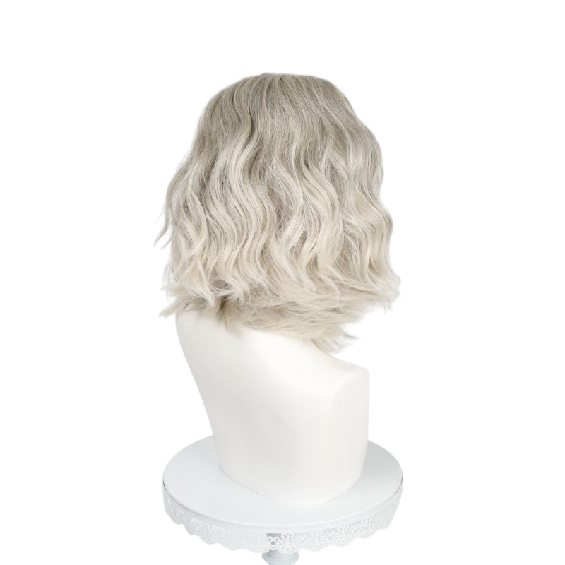 White Smoke Grace Ashcroft Cosplay Wig - Resident Evil 9: Requiem (Platinum Wavy Side Part) (FEVERCOS)