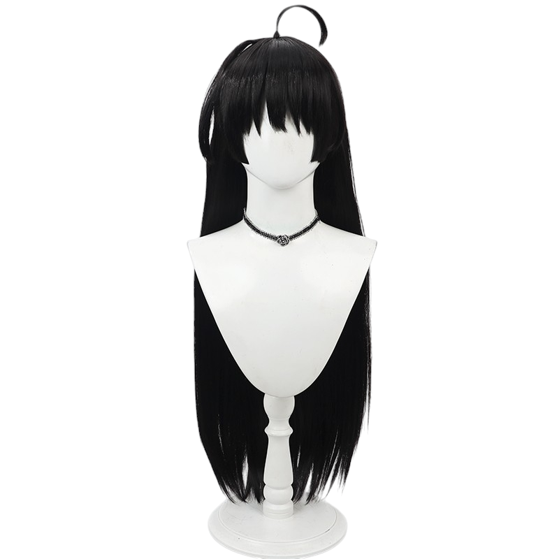 White Smoke Ayako Cosplay Wig - The Elusive Samurai (Black Long Loose Scalp) (FEVERCOS)