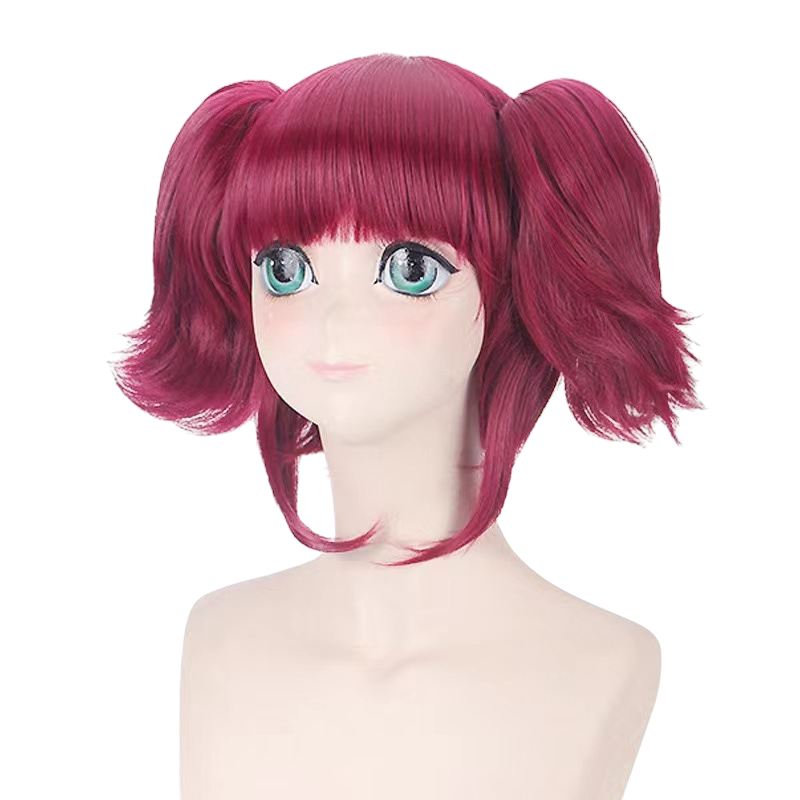 White Smoke Mey-Rin Cosplay Wig - Black Butler (Burgundy Red Short) (FEVERCOS)