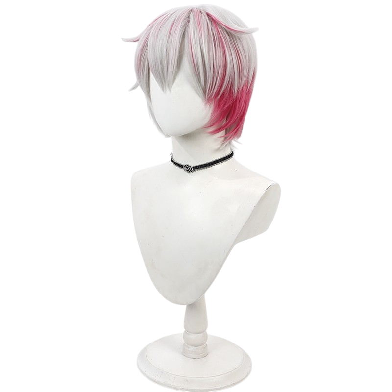 White Smoke Ammon Lead (Marquis Amon) Cosplay Wig - Devil Butler with Black Cat (Silver White) (FEVERCOS)