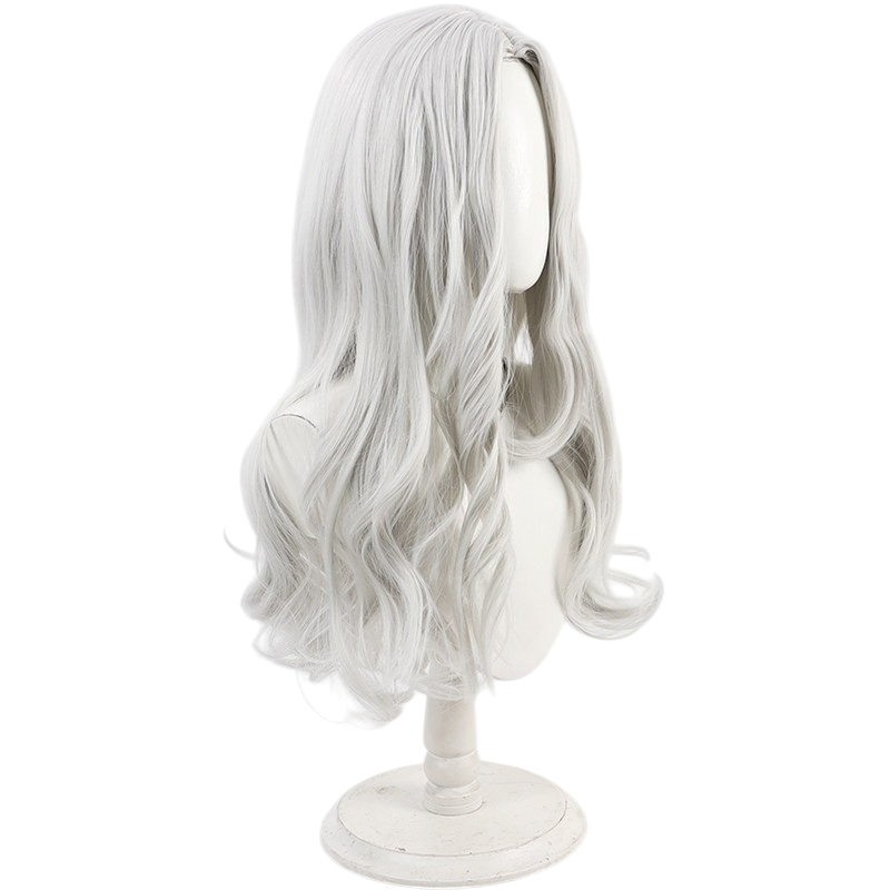 White Smoke Mael Cosplay Wig - 33rd Expedition Team (Silver White Curly Scalp) (FEVERCOS)
