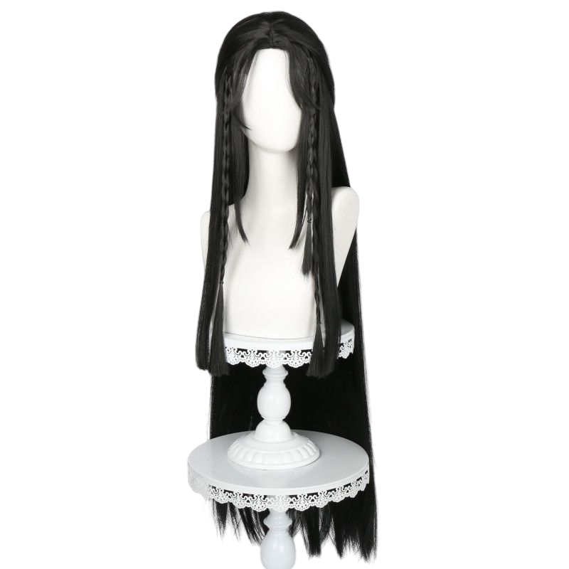 White Smoke Yingying Cosplay Wig - Where Winds Meet (Black Middle Part Long) (FEVERCOS)