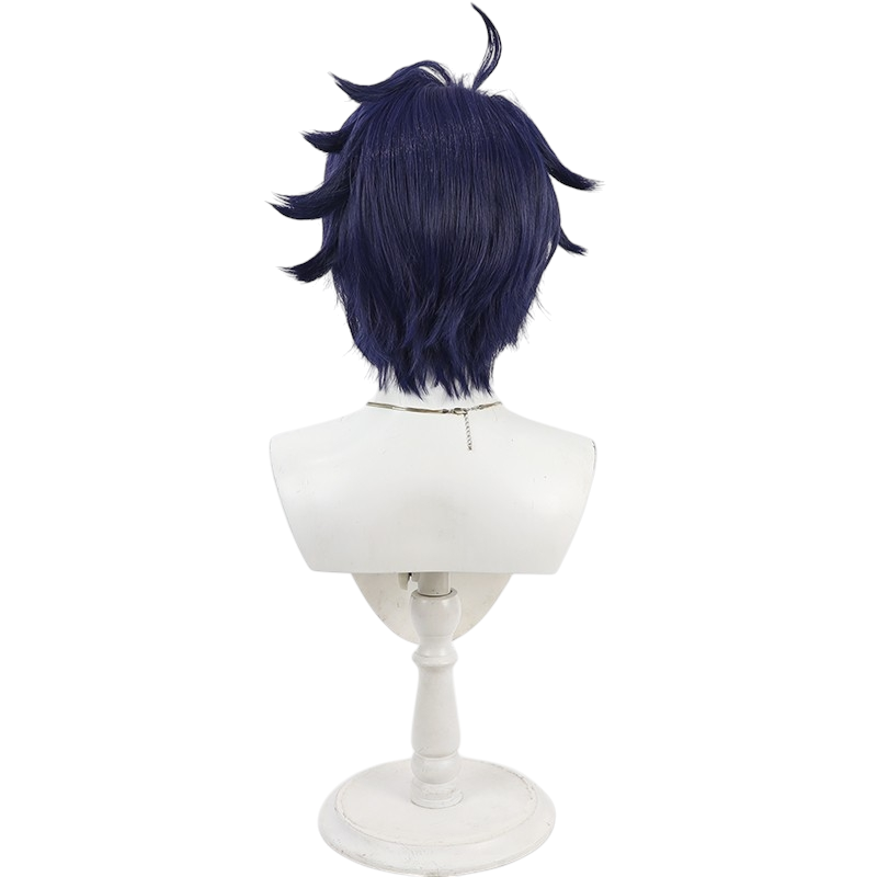 White Smoke Shiki Ichinose Cosplay Wig - Tougen Anki (Dark Blue Teased Flipped) (FEVERCOS)