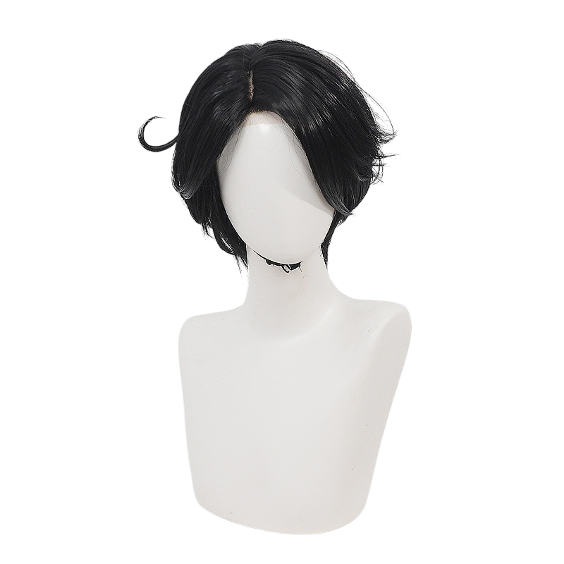 White Smoke Manzu Mo (KR ZZZ) Cosplay Wig - (Black Hand-Tied Lace Front) (FEVERCOS) Kamen Rider