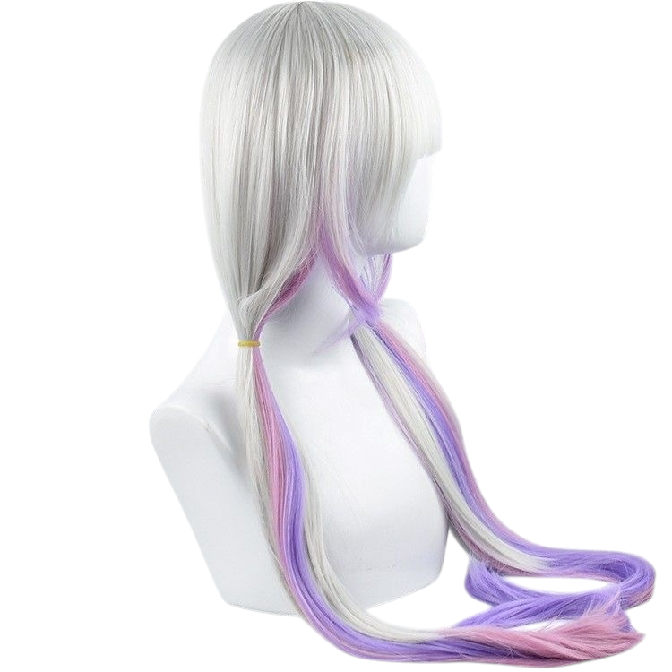 White Smoke Kanna Kamui Cosplay Wig - Miss Kobayashi's Dragon Maid (White/Purple Twin Tails) (FEVERCOS)
