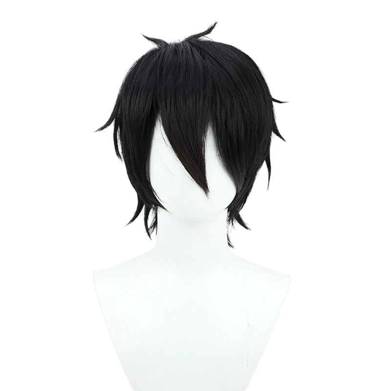 White Smoke Yumeoi Kakeru Cosplay Wig - NIJISANJI (Black Short) (FEVERCOS)