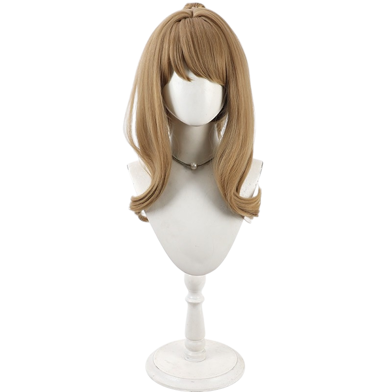 White Smoke Isayama Mami Cosplay Wig - Kaguya Toki no Tsubasa love is war(Detachable Ponytail) (FEVERCOS)