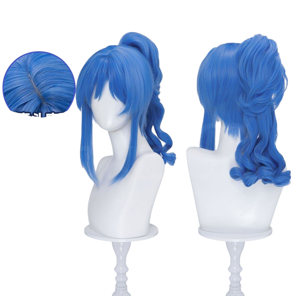 White Smoke Rein / Fine Cosplay Wig - Twin Princess of Wonder Planet (Detachable Ponytail Scalp) (FEVERCOS)