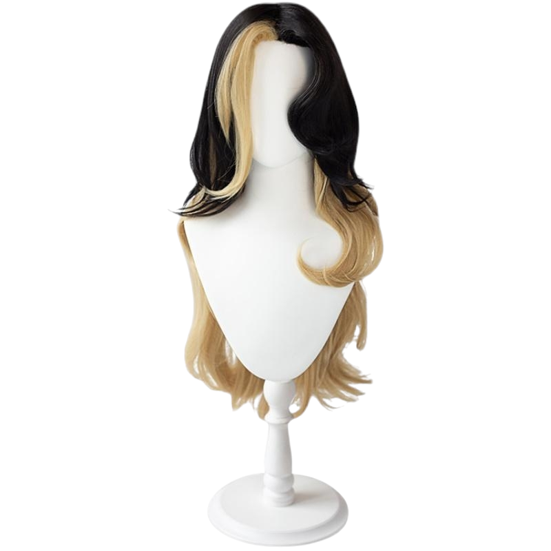 White Smoke Ahri (Coven Ver.) Cosplay Wig - League of Legends (Black-Gold Gradient) (FEVERCOS)