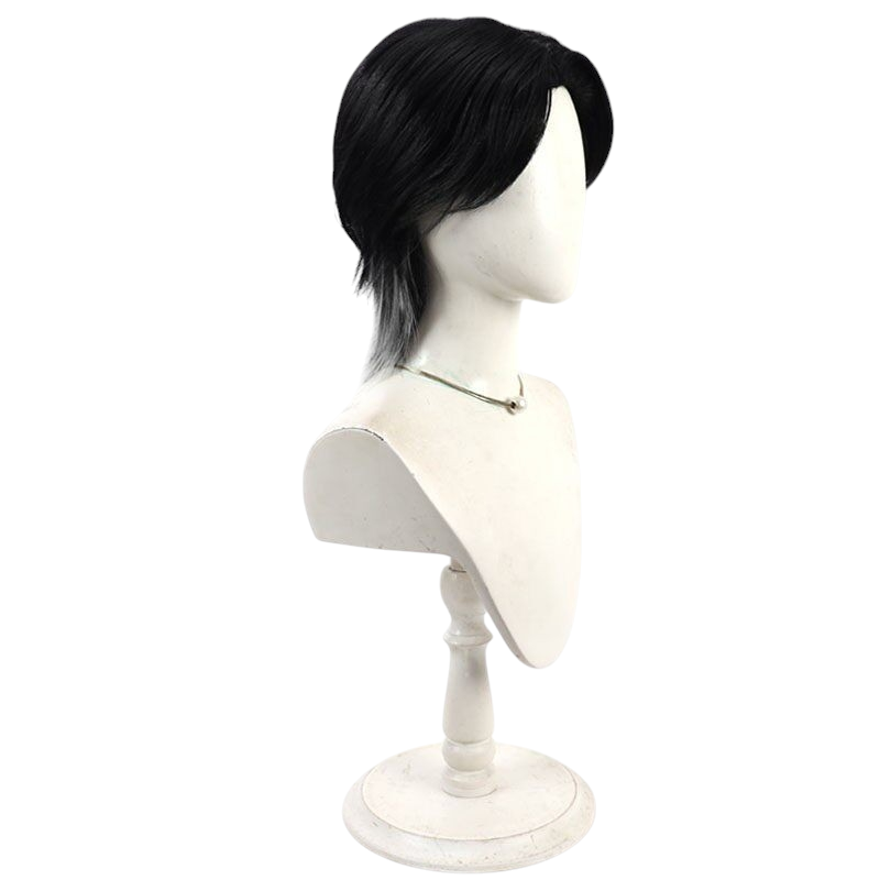 White Smoke Inaba Gou Cosplay Wig - Touken Ranbu (Black Gradient Loose) (FEVERCOS)
