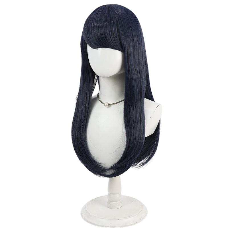 White Smoke Hiruko Shizukuhara Cosplay Wig - Final Defense Academy (Dark Blue Scalp) (FEVERCOS)