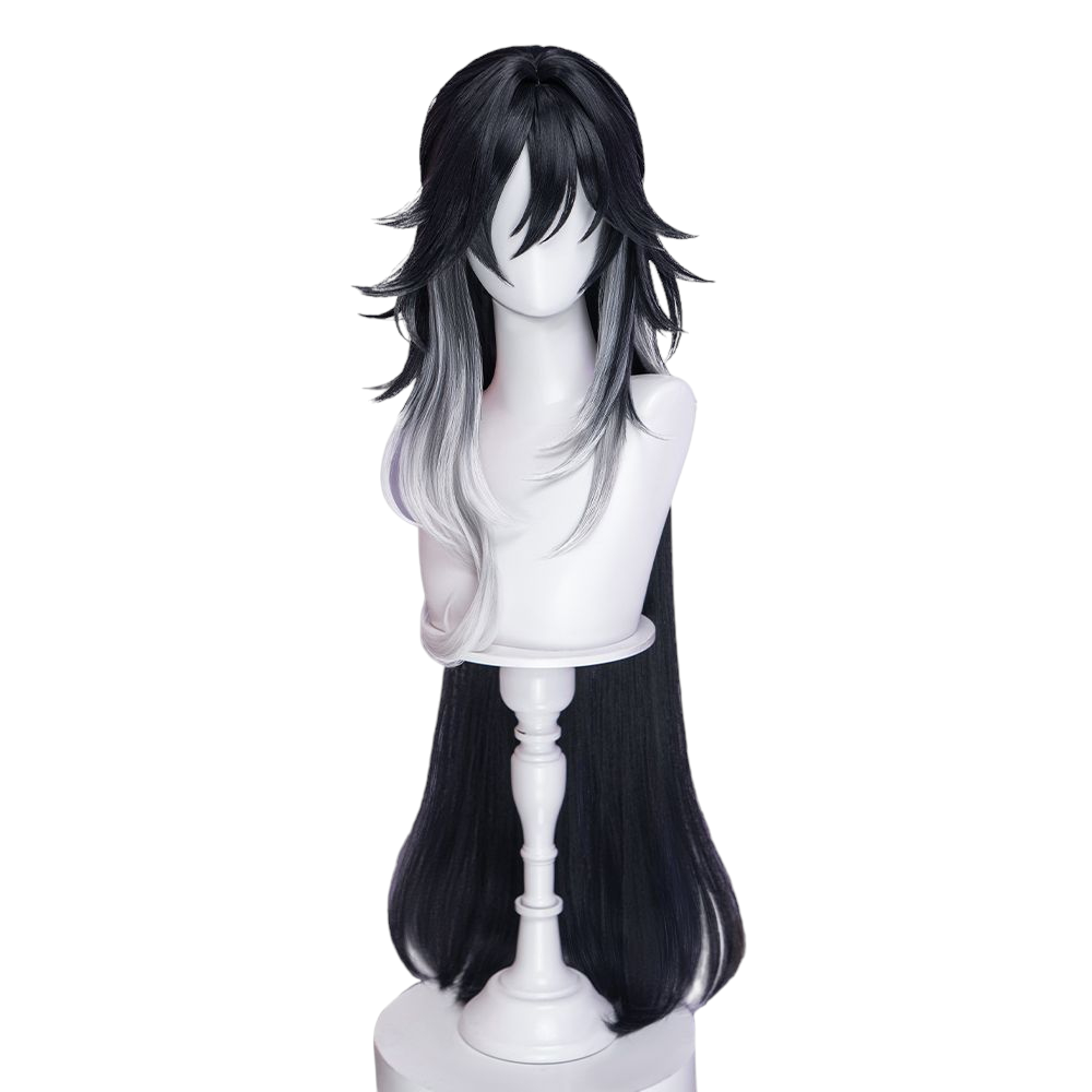 White Smoke Bushitu Cosplay Wig - Honkai: Star Rail (Layered Gradient Scalp) (FEVERCOS)