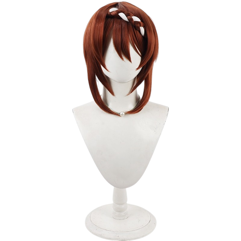 White Smoke Super Creek (New Outfit) Cosplay Wig - Uma Musume (Brown Long with Ears) (FEVERCOS)