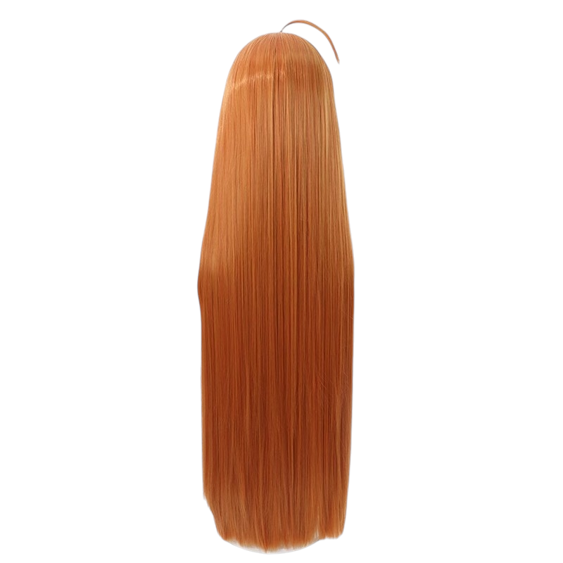 Saddle Brown Futaba Sakura (Premium Scalp) Cosplay Wig - Persona 5 (Orange Long) (FEVERCOS)