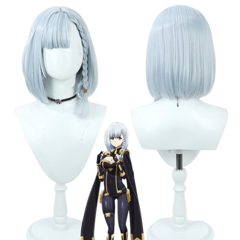 White Smoke Beta Cosplay Wig - The Eminence in Shadow (Silver Blue Bob Scalp) (FEVERCOS)