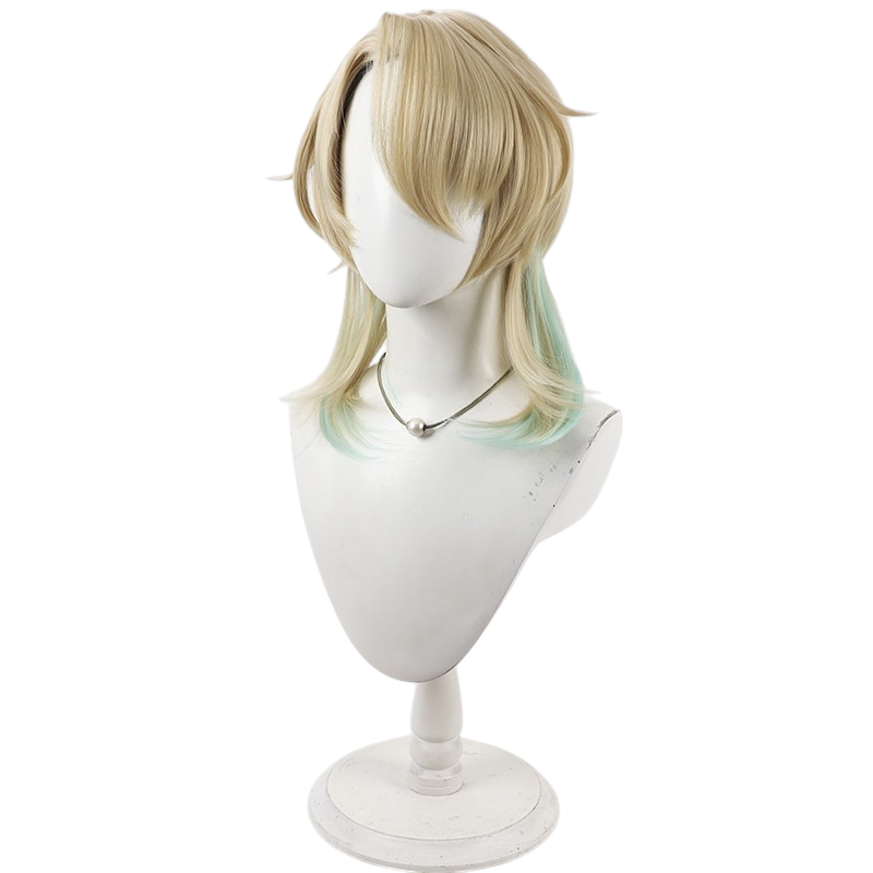 White Smoke Luuk Hcrsscn Cosplay Wig - Wuthering Waves (Half-Up Half-Down Scalp) (FEVERCOS)