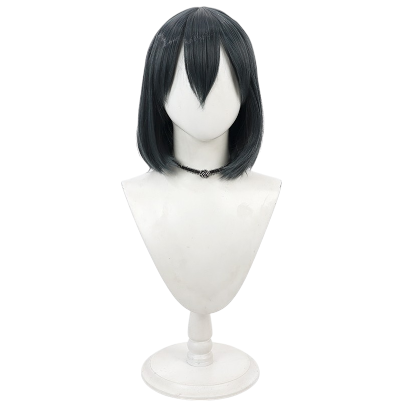 White Smoke Saki Aoi Cosplay Wig - Senpai is an Otokonoko (Dark Green Bob) (FEVERCOS)