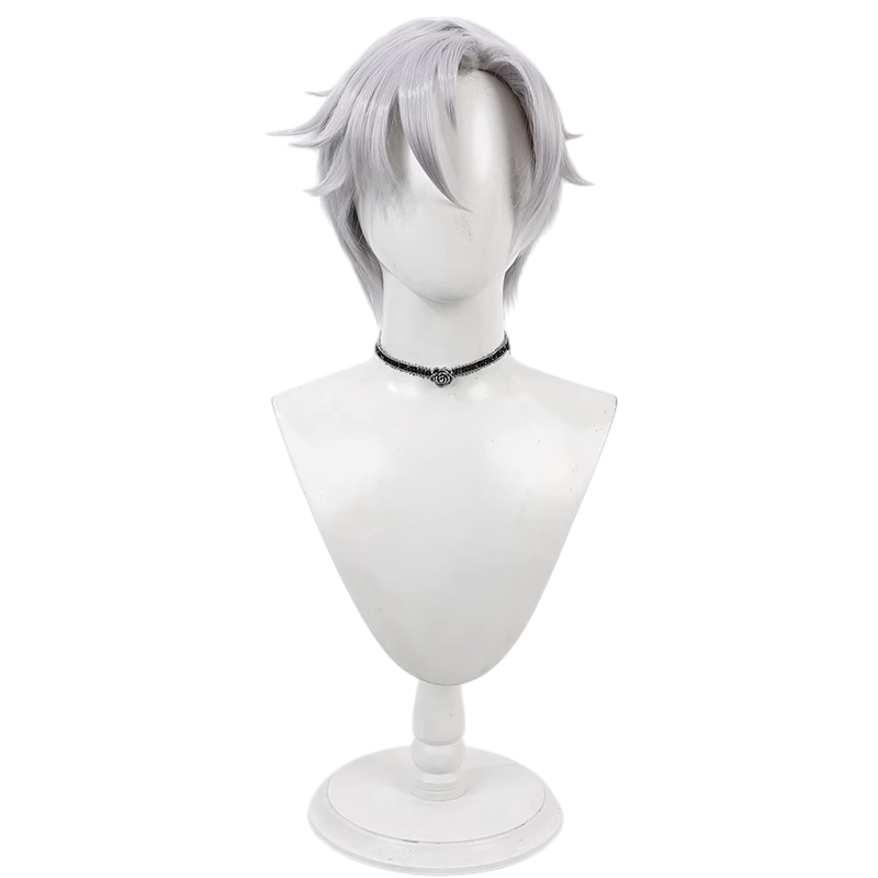 White Smoke Yukikaze Kamina Cosplay Wig - 18TRIP (Grey-Blue Side Part) (FEVERCOS)