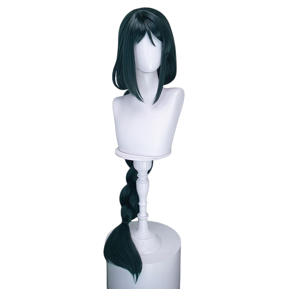 White Smoke Hazakura Ayame Cosplay Wig - Agents of the Four Seasons (Micro-Crimped Tied Up) (FEVERCOS)