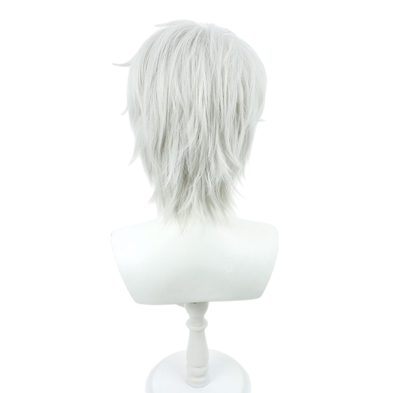White Smoke Chika Shihoin Cosplay Wig - BLEACH (Silver White Messy) (FEVERCOS)