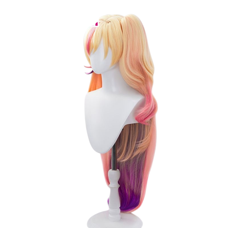 White Smoke Seraphine (Star Guardian) Cosplay Wig - League of Legends (Pink-Orange Gradient Long) (FEVERCOS)