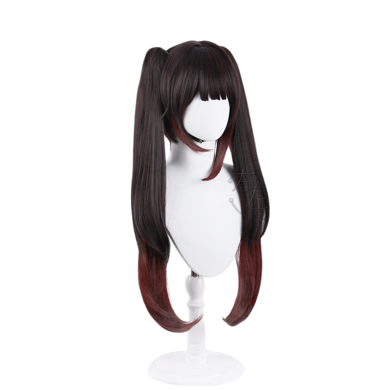 White Smoke Sparkle Cosplay Wig - Honkai: Star Rail (Gradient Twin Tails Clips) (FEVERCOS)