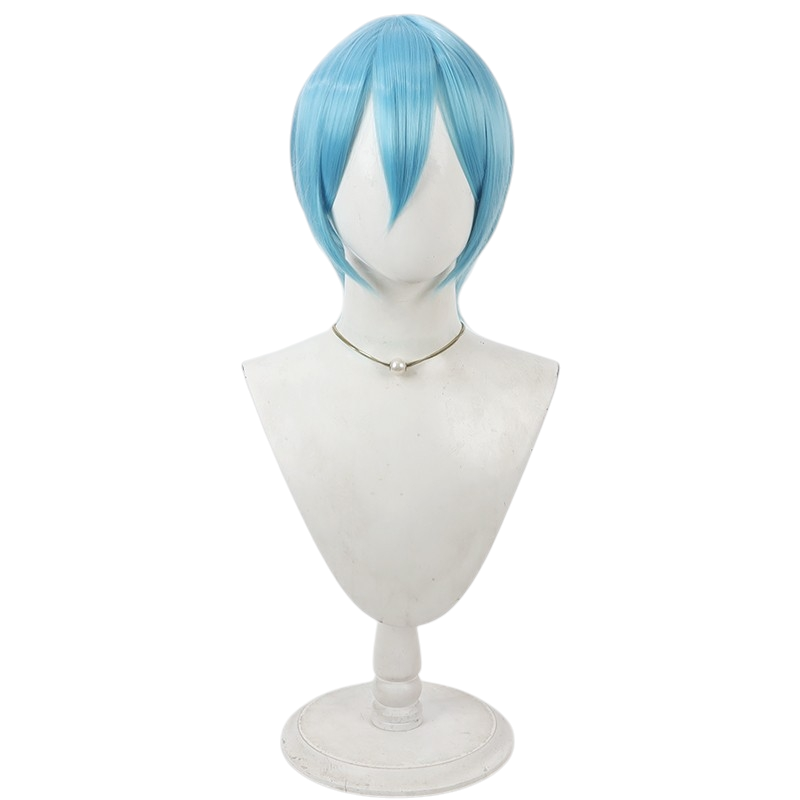 White Smoke Nockiel (Nonoa Ebisu) Cosplay Wig - 2.5 Dimensional Seduction (Ice Blue Short Scalp) (FEVERCOS)