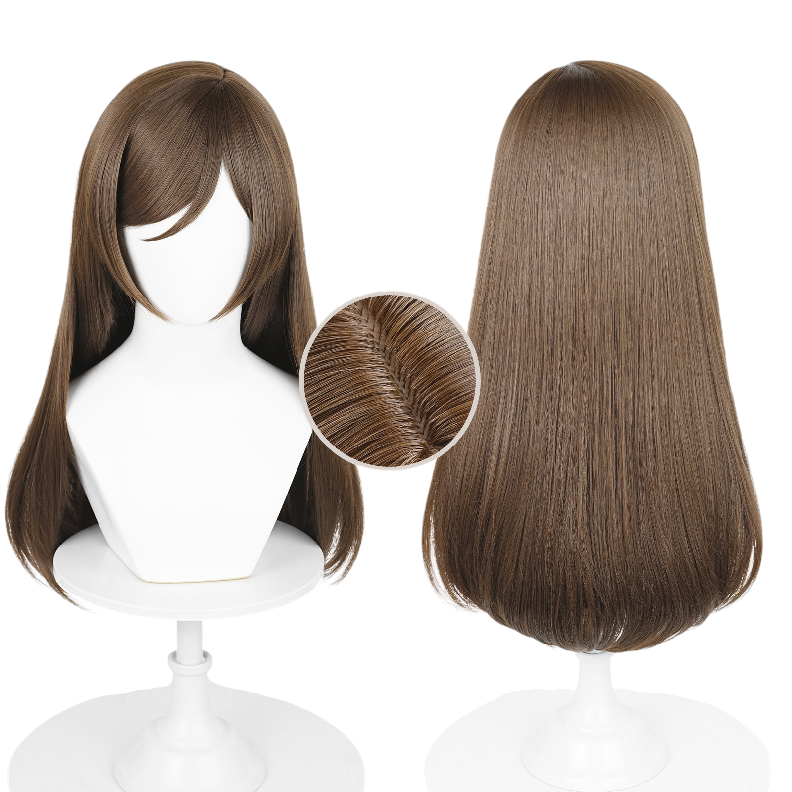 White Smoke Nanami Momozono Cosplay Wig - Kamisama Kiss (Cool Brown Long) (FEVERCOS)