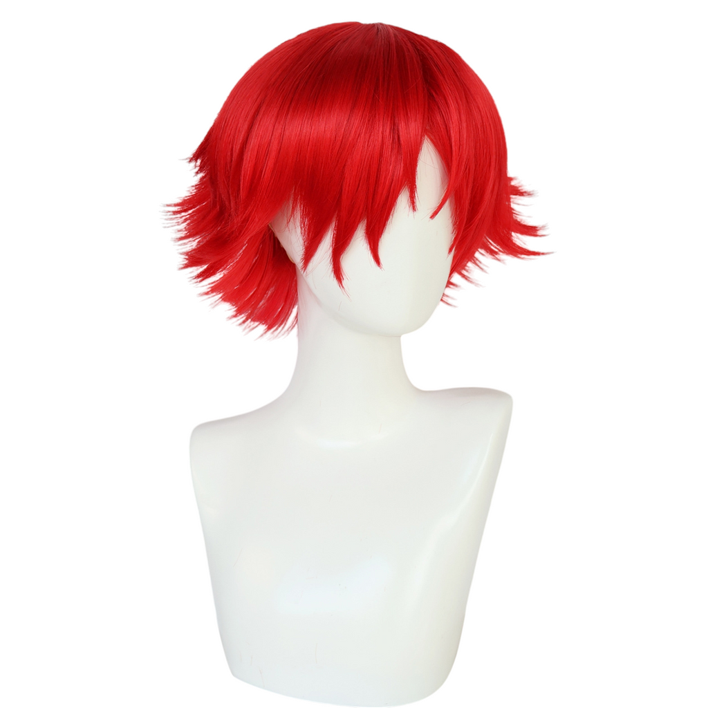 White Smoke Eiji Kikumaru Cosplay Wig - The Prince of Tennis (Red Spiky) (FEVERCOS)