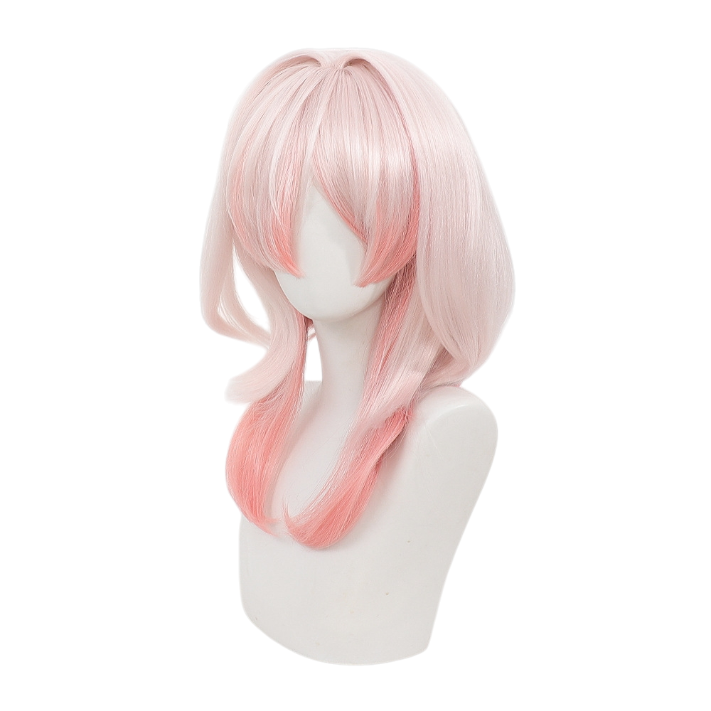 White Smoke Mifu Cosplay Wig - Arknights: Endfield (Pink Gradient Scalp) (FEVERCOS)
