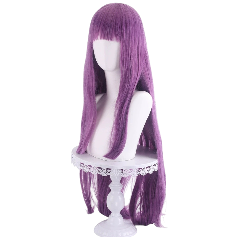 White Smoke Zakuro Fujiwara Cosplay Wig - Tokyo Mew Mew (100cm Purple Long Straight) (FEVERCOS)