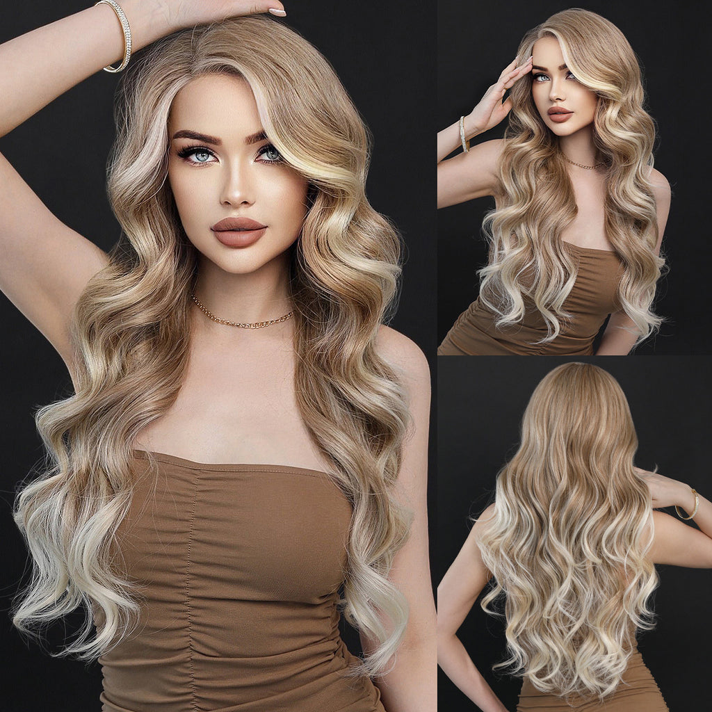 Black Cream Blonde Gradient Lace Wig - Elite Lace Fronts (Side Part Wavy) (FEVERCOS)