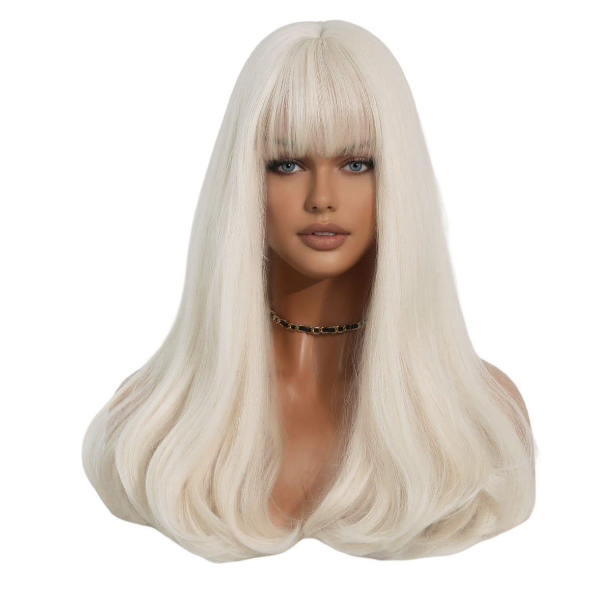 White Smoke Platinum Blonde Wool Curl Wig - Holiday Collection (Super Long Waves) (FEVERCOS)