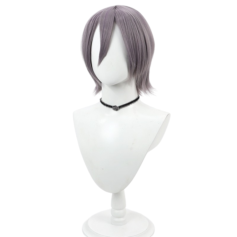 White Smoke Margarette Macaron Cosplay Wig - Mashle: Magic and Muscles (Grey-Purple Bob) (FEVERCOS)