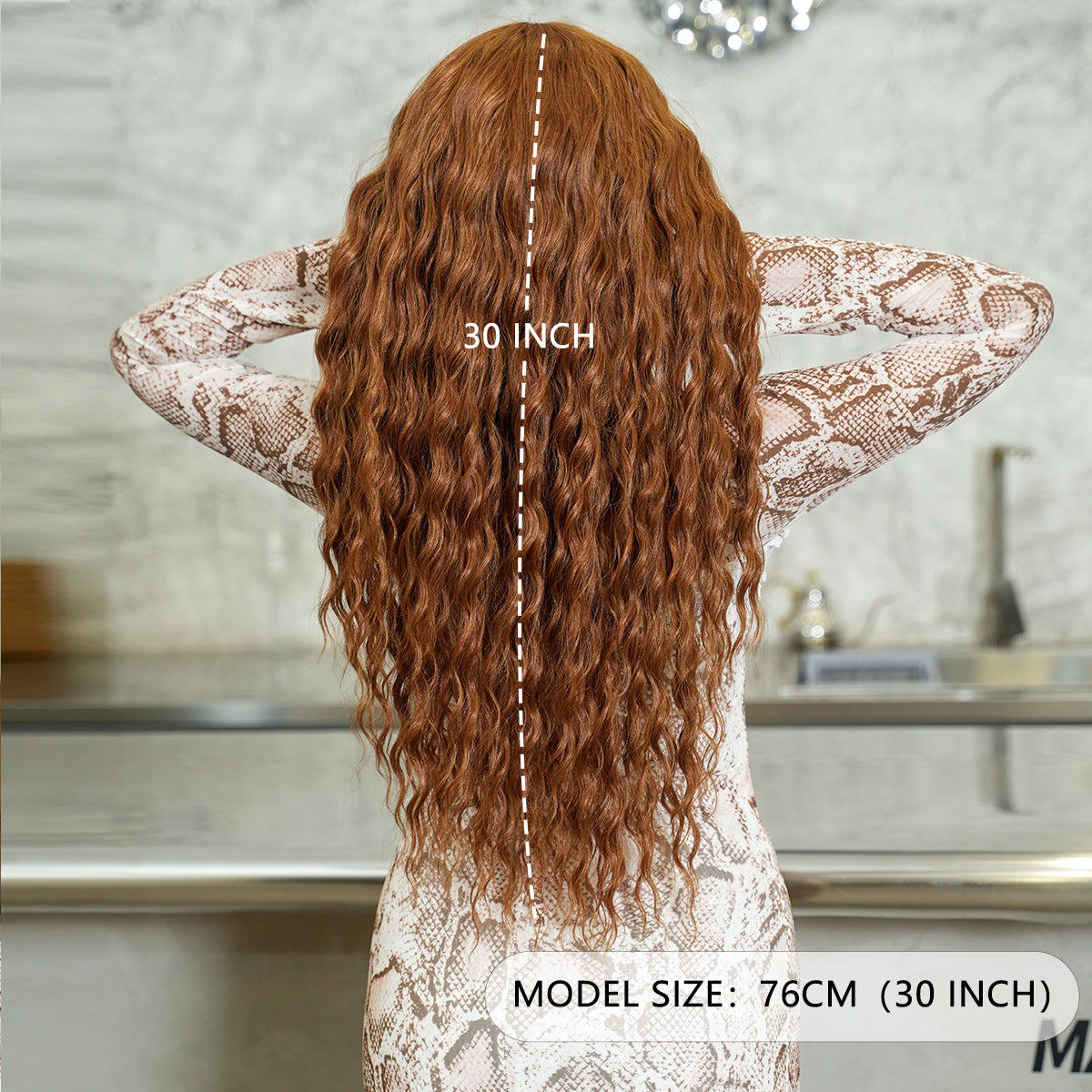 Gray Honey Golden Brown Lace Wig - Elite Lace Fronts (Deep Curl T-Part) (FEVERCOS)